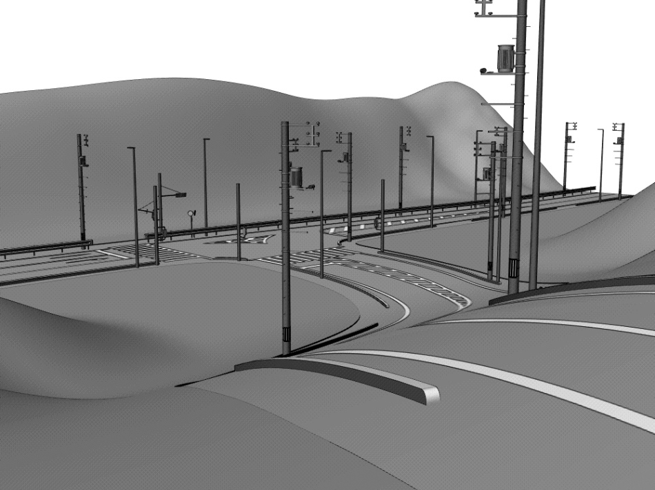 clipstudio用【3D】三叉路(山地&平地)