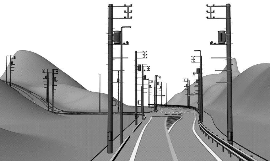 clipstudio用【3D】三叉路(山地&平地)