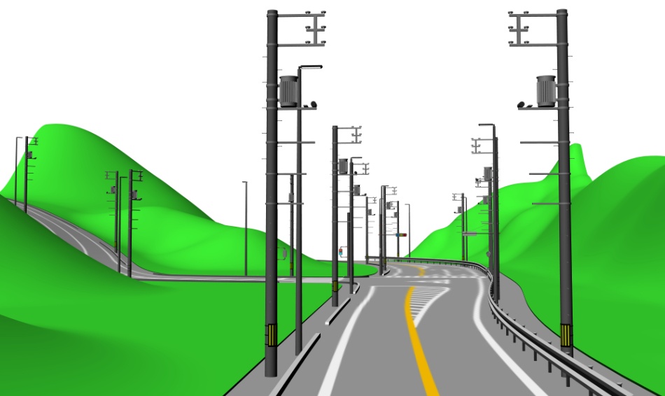 clipstudio用【3D】三叉路(山地&平地)