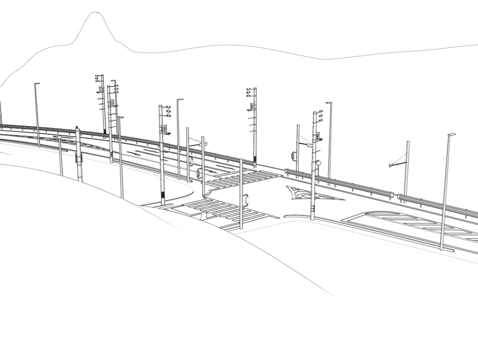 clipstudio用【3D】三叉路(山地&平地)