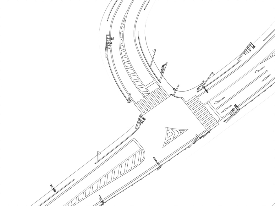clipstudio用【3D】三叉路(山地&平地)