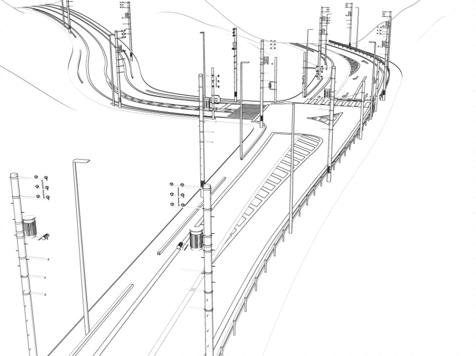 clipstudio用【3D】三叉路(山地&平地)
