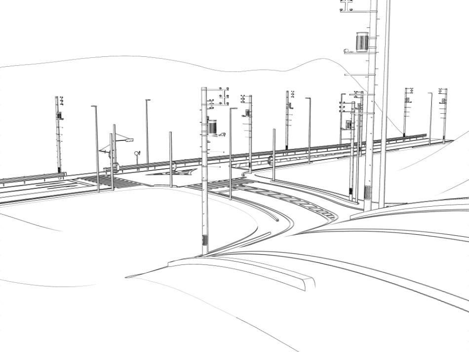 clipstudio用【3D】三叉路(山地&平地)