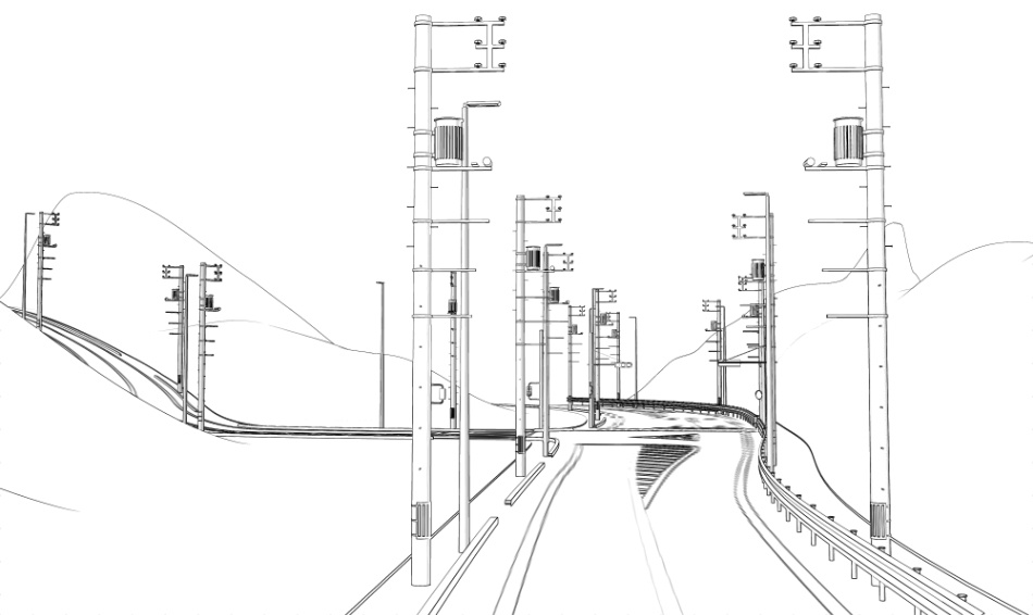 clipstudio用【3D】三叉路(山地&平地)