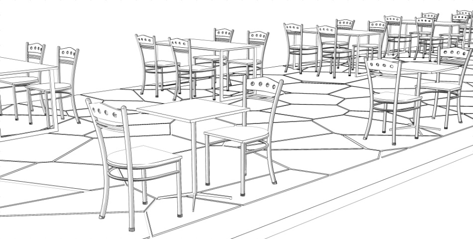 clipstudio用【3D】カフェ