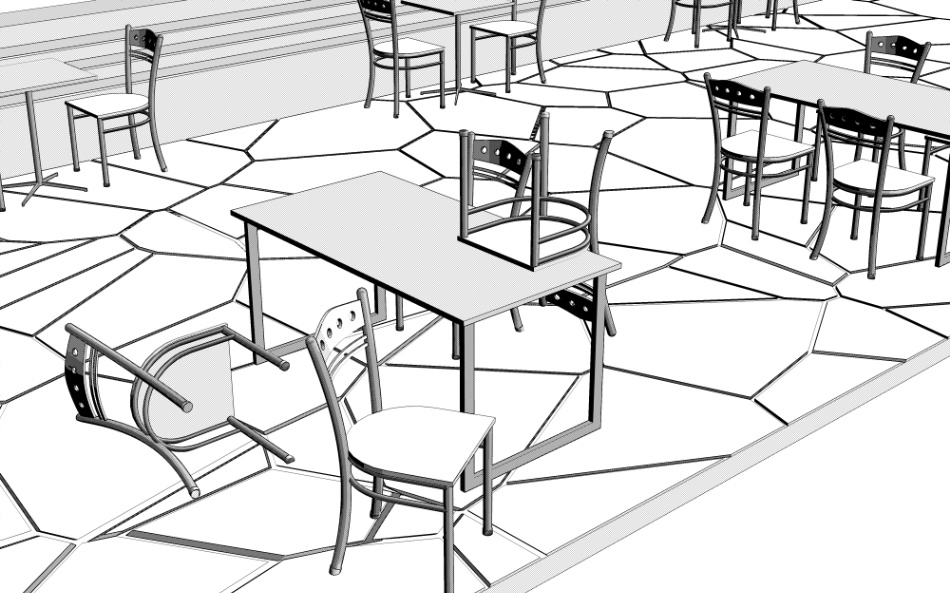 clipstudio用【3D】カフェ