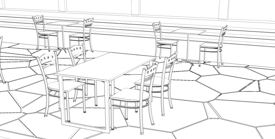 clipstudio用【3D】カフェ