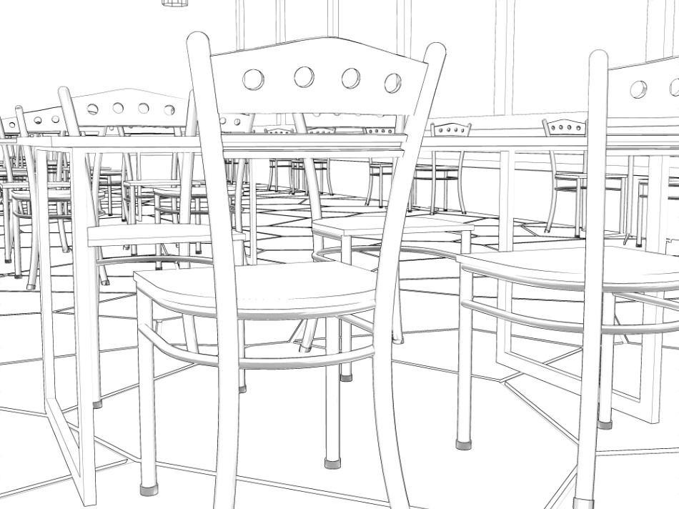 clipstudio用【3D】カフェ