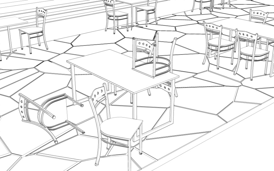 clipstudio用【3D】カフェ