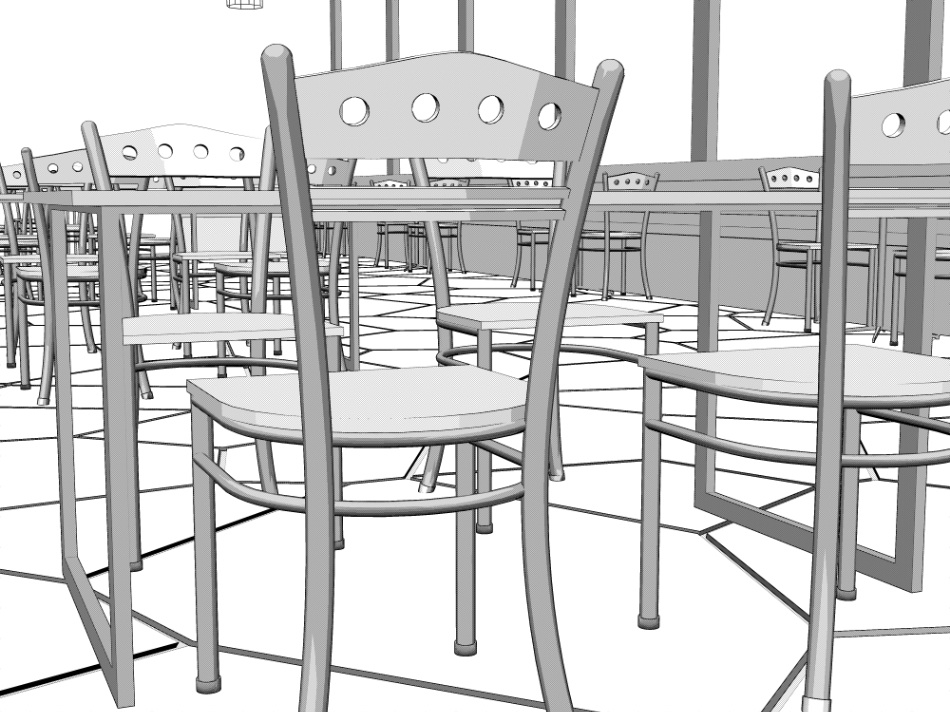 clipstudio用【3D】カフェ