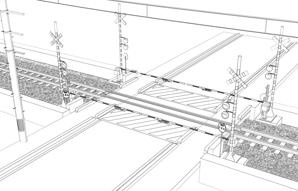 clipstudio用【3D】踏切
