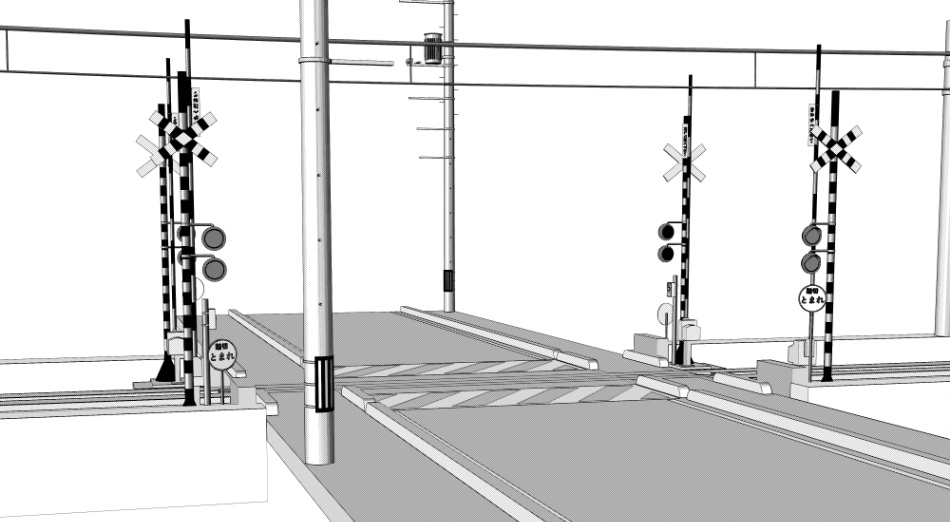 clipstudio用【3D】踏切
