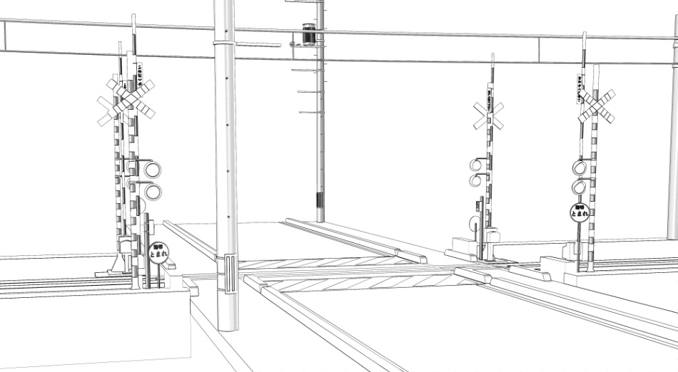 clipstudio用【3D】踏切