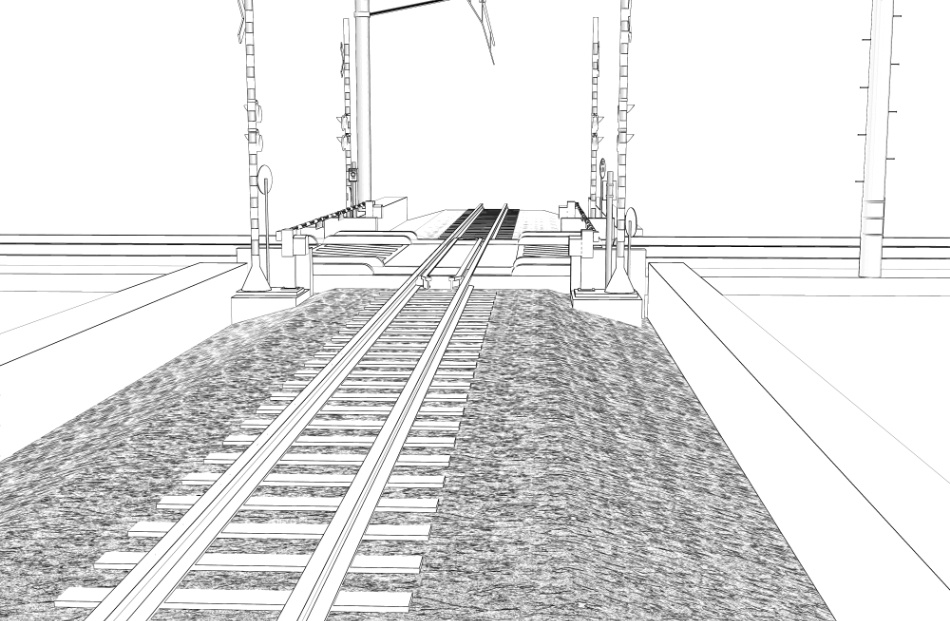 clipstudio用【3D】踏切