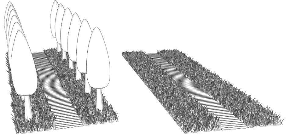 clipstudio用【3D】木道の並木道