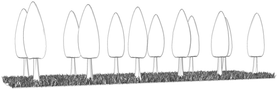 clipstudio用【3D】木道の並木道