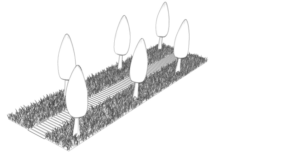 clipstudio用【3D】木道の並木道