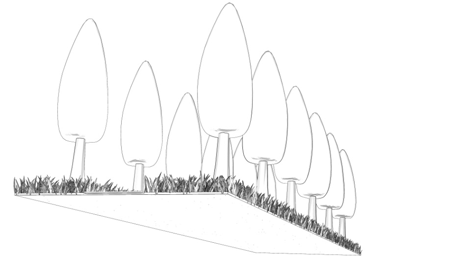 clipstudio用【3D】木道の並木道