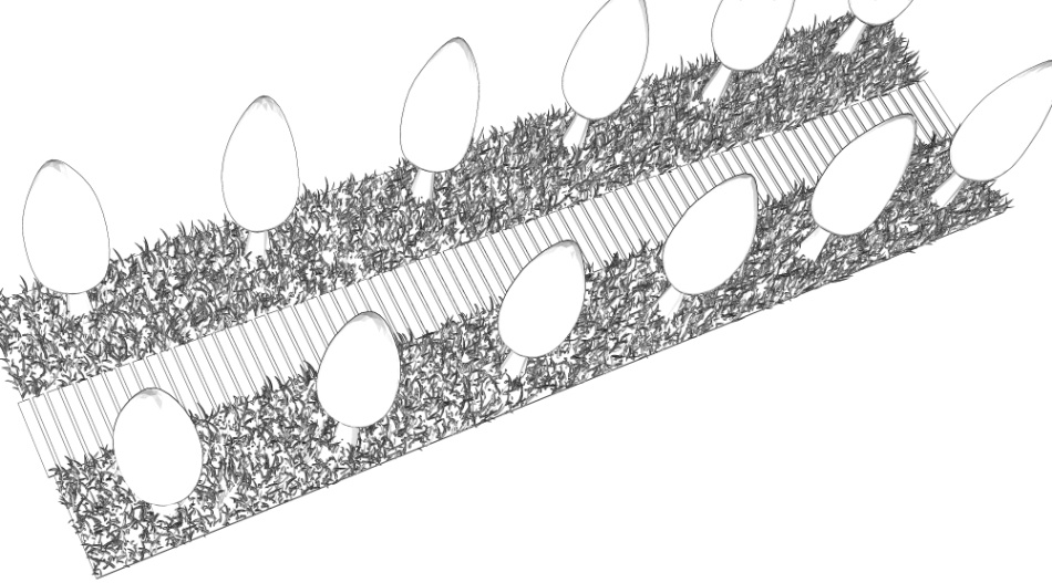clipstudio用【3D】木道の並木道