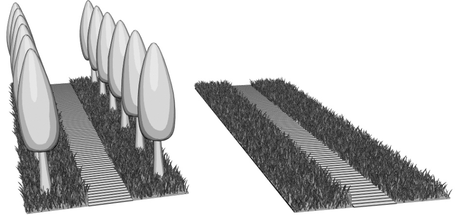 clipstudio用【3D】木道の並木道