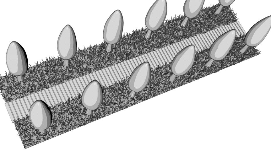 clipstudio用【3D】木道の並木道