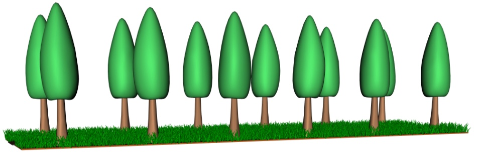 clipstudio用【3D】木道の並木道