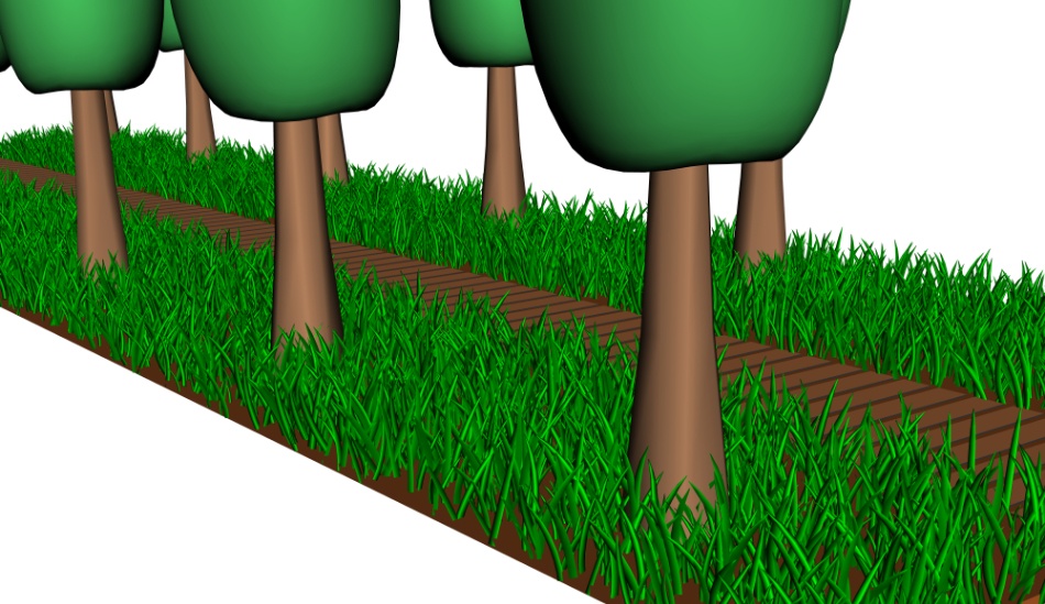 clipstudio用【3D】木道の並木道