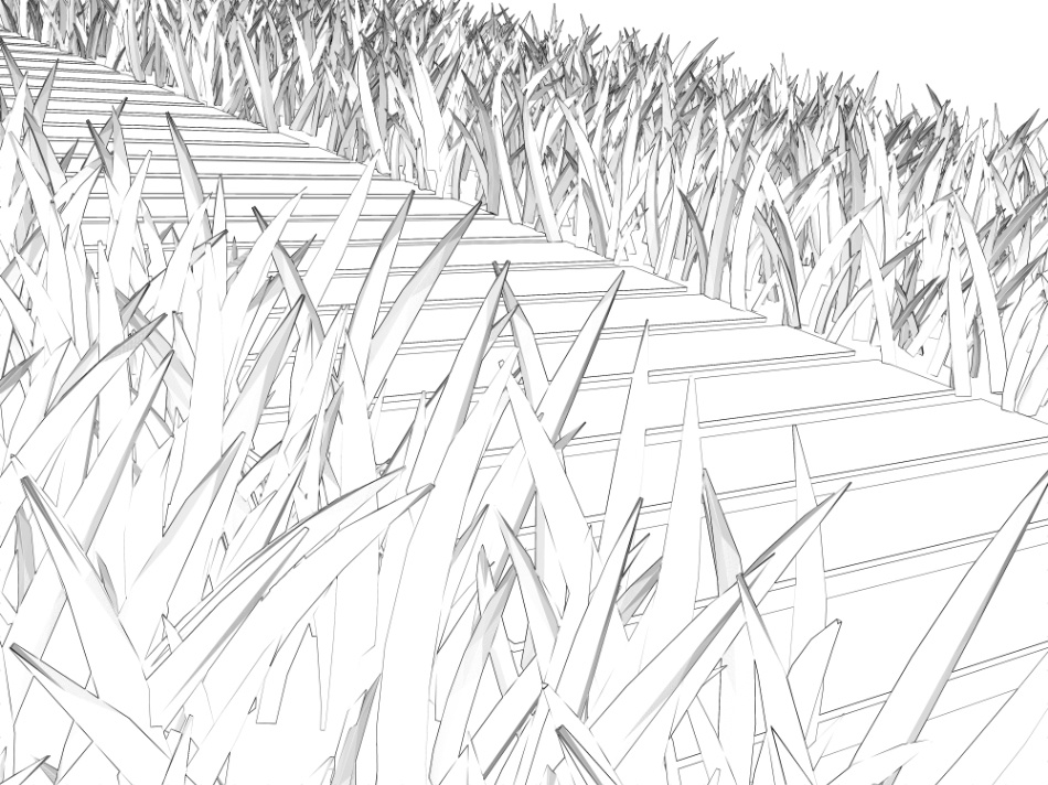 clipstudio用【3D】木道の並木道