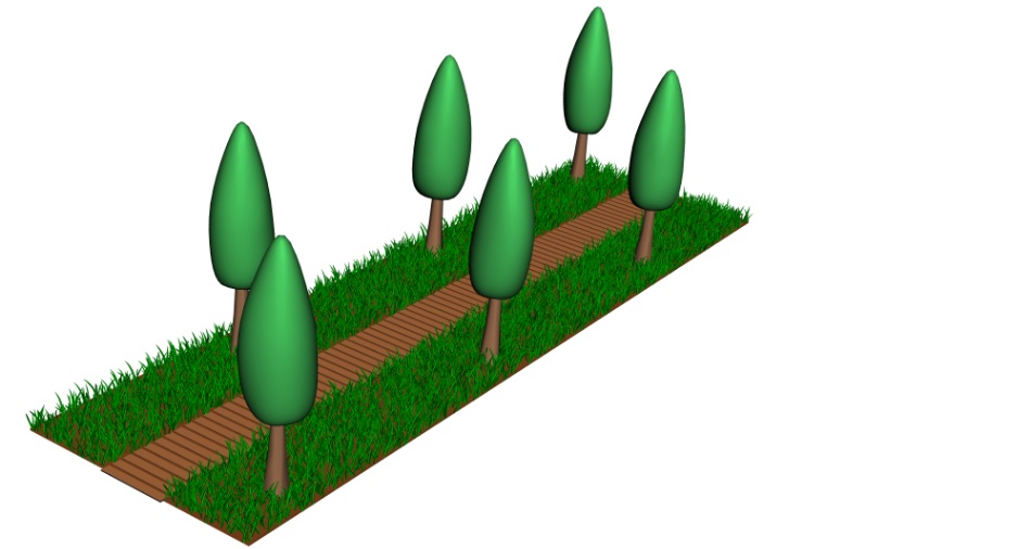 clipstudio用【3D】木道の並木道