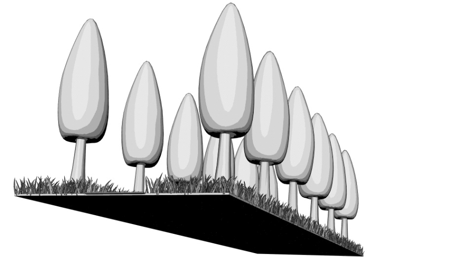 clipstudio用【3D】木道の並木道