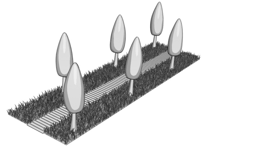 clipstudio用【3D】木道の並木道
