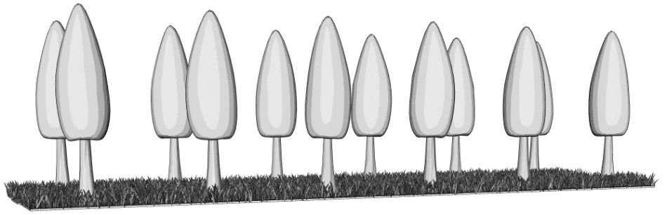 clipstudio用【3D】木道の並木道