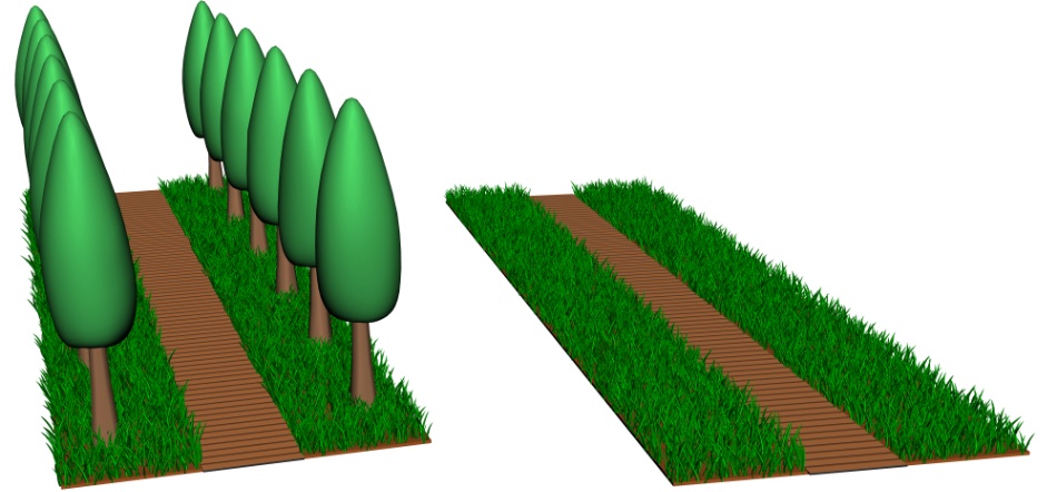 clipstudio用【3D】木道の並木道