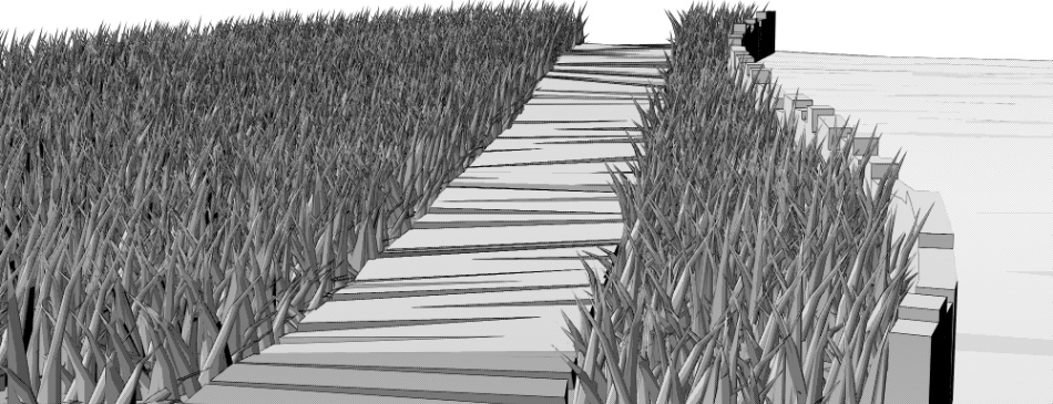 clipstudio用【3D】川沿いの木道