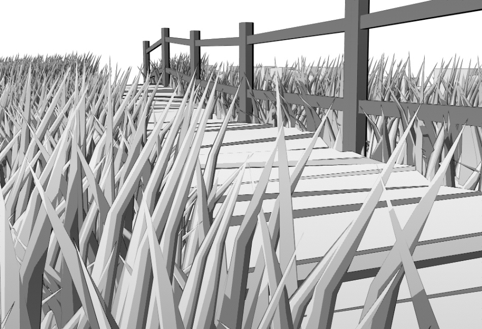 clipstudio用【3D】川沿いの木道