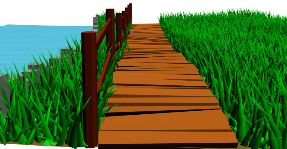 clipstudio用【3D】川沿いの木道