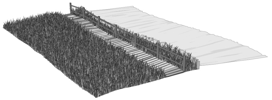 clipstudio用【3D】川沿いの木道