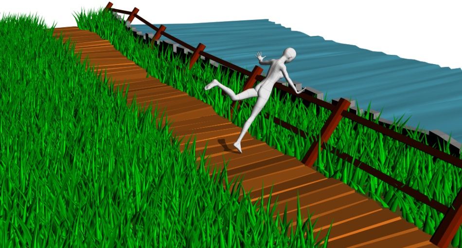 clipstudio用【3D】川沿いの木道