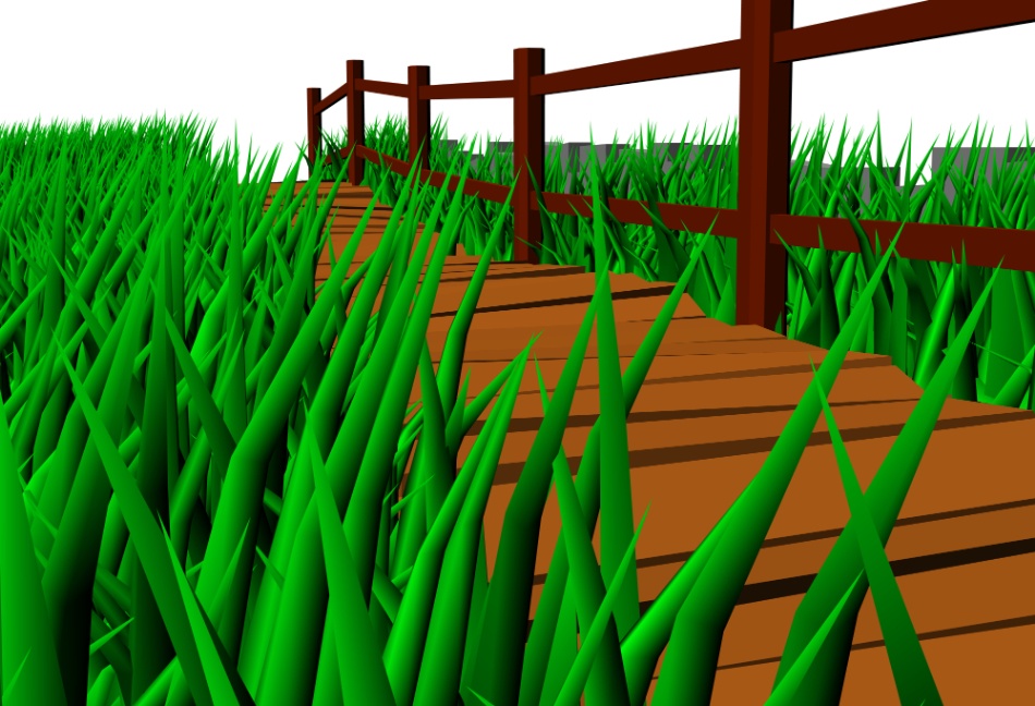 clipstudio用【3D】川沿いの木道