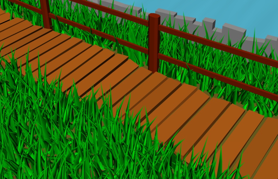 clipstudio用【3D】川沿いの木道