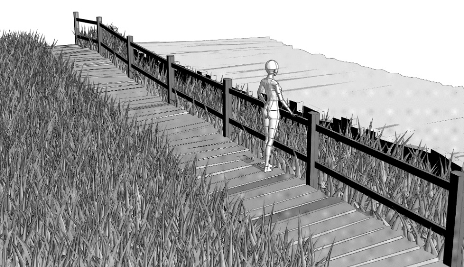 clipstudio用【3D】川沿いの木道