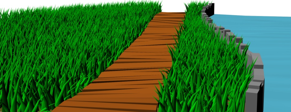 clipstudio用【3D】川沿いの木道