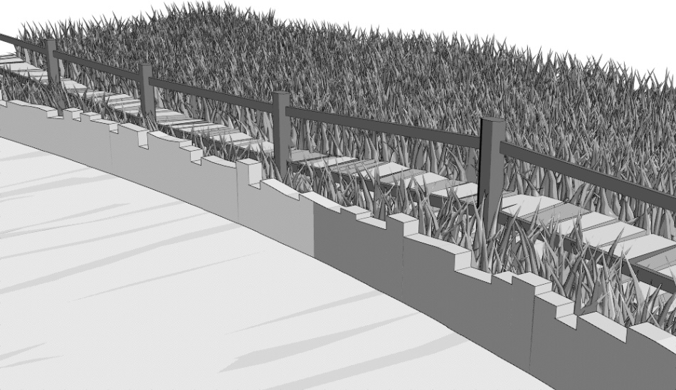 clipstudio用【3D】川沿いの木道