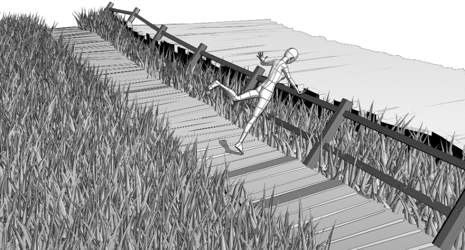 clipstudio用【3D】川沿いの木道