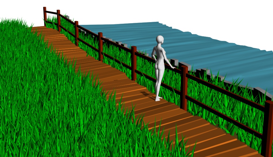 clipstudio用【3D】川沿いの木道