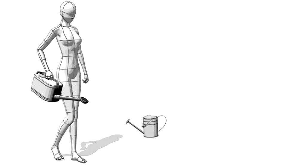 clipstudio用【3D】ジョーロ (2種類)