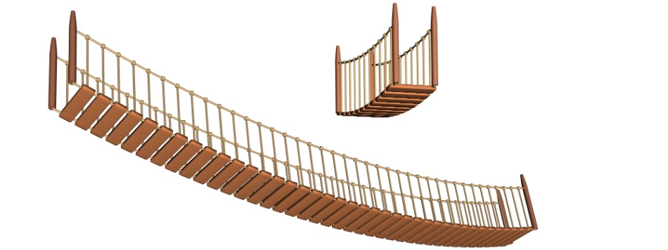 clipstudio用【3D】吊り橋(10mと3mの2種類)