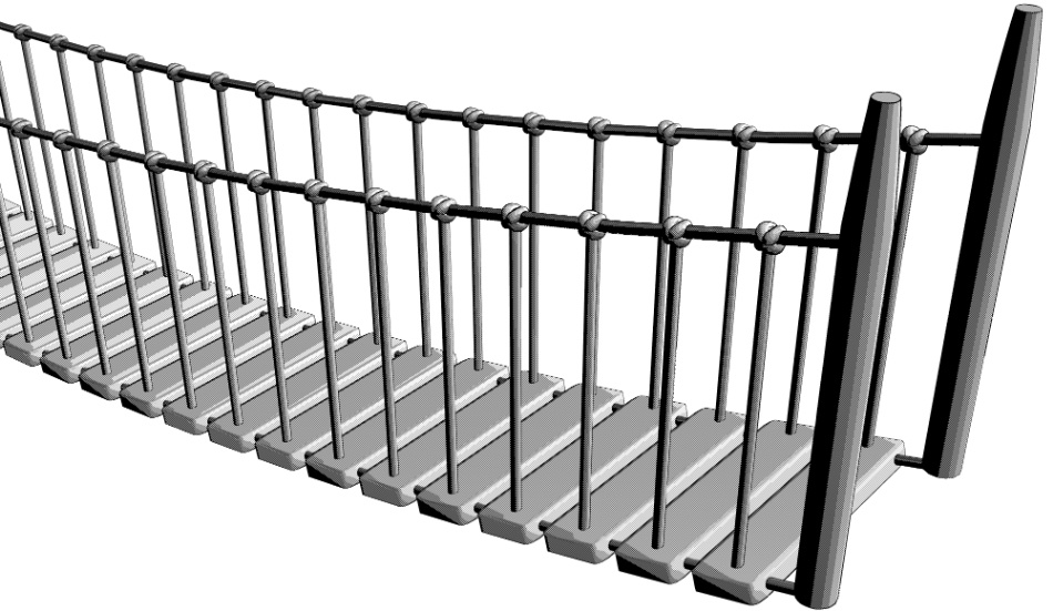 clipstudio用【3D】吊り橋(10mと3mの2種類)