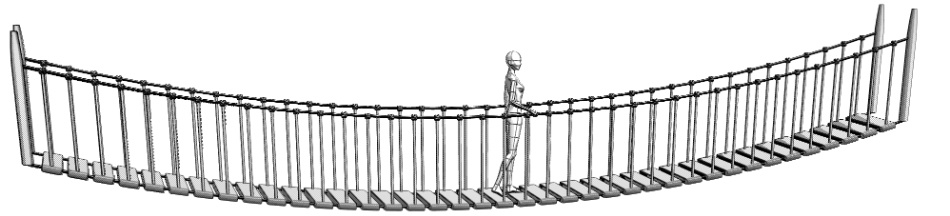 clipstudio用【3D】吊り橋(10mと3mの2種類)