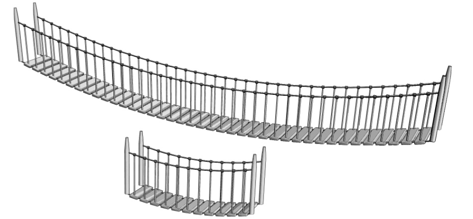 clipstudio用【3D】吊り橋(10mと3mの2種類)